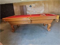 High End Pool Table with Leather Pockets