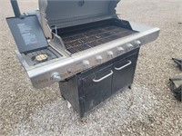 Large CharBroil gas grill with side burner and