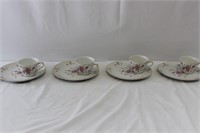 Lefton Hand Painted Teacups/Saucers