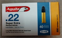 Aguila 500 Rounds .22 Super Extra Standard
