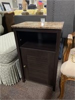 Small Faux Marble Top Cabinet