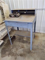 Blue Stand Up Metal Work Bench