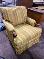Gold Vintage Upholstered Arm Chair