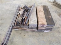 Misc. Blocks of Wood and Assortment of Iron Pieces