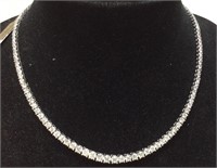 18k White Gold Diamond Necklace19.79cts