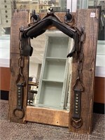 Hames Mirror On Reclaimed Oak