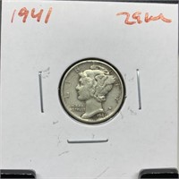 1941 MERCURY SILVER DIME