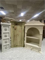 (3) Shabby Chic Cabinets