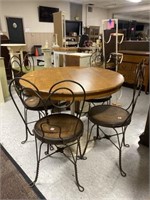 Pure Oil Co. Base Table w/ Icecream Parlor Chairs