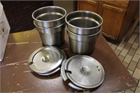 4 - Stainless Steel Pots w/ Lids