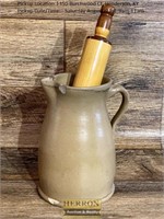 Stone Pitcher & Rolling Pin