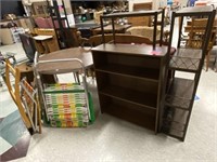 Folding Table, Bookcases, Lawn Chairs