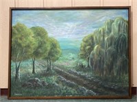 Landscape Oil on Canvas, Signed Darla