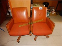 (2) Orange Chairs- Matching