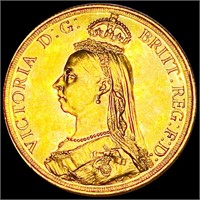 1887 Great Britain Gold 2 Pound CHOICE PROOF