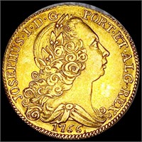 1766 Portugal Gold 4 Escudo CLOSELY UNCIRCULATED