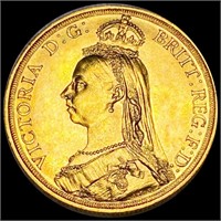 1887 Great Britain Gold 2 Pound UNCIRCULATED