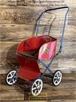 Vintage Metal Doll Stroller