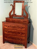 Antique Empire Style Cherry Chest of Drawers