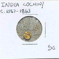 1567-1863 India Cochin Gold Coin NEARLY UNC
