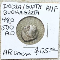 480-500AD India/Dupta Budhagupta LIGHTLY CIRC