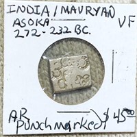 272-232BC India/Mauryan Asoka NICELY CIRCULATED