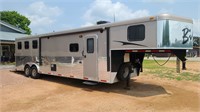 2014 Bison 3 Horse Trail Express w/ Full LQ