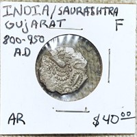 900-950AD India/Sauraihtra Gujarat NICELY CIRC
