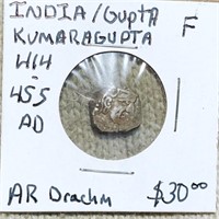 414-455AD India/Gupta Kumaragupta NICELY CIRC