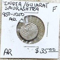 950-1050AD India/Gujarat Saurashtra NICELY CIRC