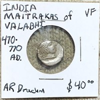 470-770AD India Maitrakas LIGHTLY CIRCULATED