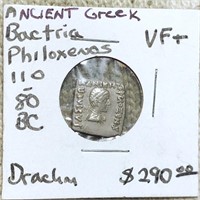 110-80BC Ancient Greek Bactria LIGHT CIRC
