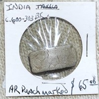 600-303BC India Taxla Coin NICELY CIRCULATED