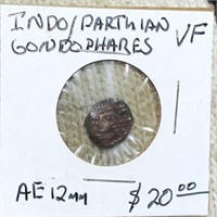 Indo Parthian Gondophares Coin NICELY CIRCULATED
