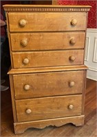 5 Drawer Maple Highboy Dresser