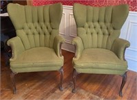 2 Wing Back Parlor Chairs