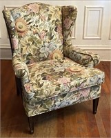 Floral Wing Back Chair