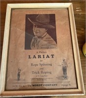 Framed Lariat Advertising Print