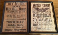 Framed Baseball & Calvary Prints