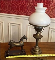 Horse Trophy & Table Lamp