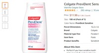 Colgate PreviDent Sensitive Toothpaste, 100 mL