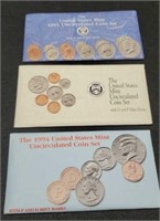 1991, 1992, 1994 Double Mint Sets