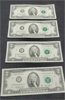 4- 2003 $2 Notes