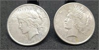 1922-D & 1923 Peace Silver Dollars