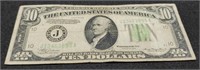 1934 $10 FR Note, Light Green Seal