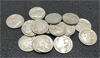 17 Different Full Dated Buffalo Nickels;