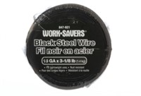 Worksavers 16-Ga. X 3-1/8-Lb Steel Tie Wire in Bla