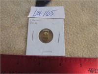 1 gram brass buffalo token small