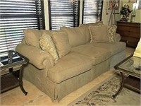 Nice Genesis Upholstered Sofa with Throw