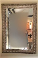 Beveled Mirror in Distressed Frame